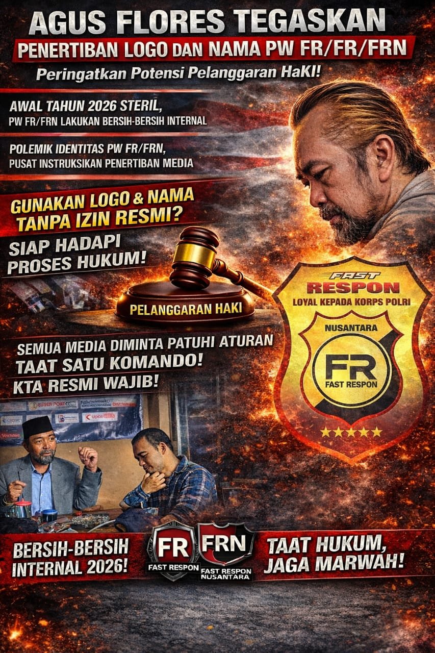 Agus Flores Tegaskan Penertiban Logo dan Nama PW FR/FRN, Peringatkan Potensi Pelanggaran HaKI