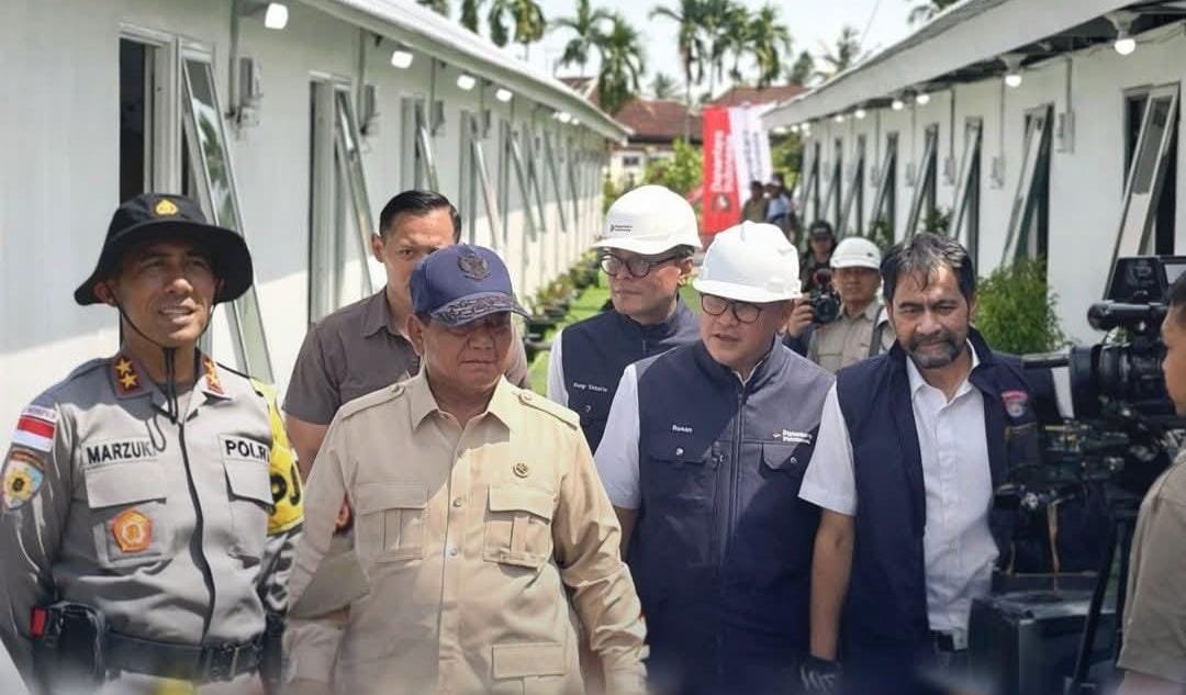 Tahun Baru di Lokasi Bencana: Kapolda dampingi Presiden Prabowo Tinjau Huntara Danantara di Aceh Tamiang