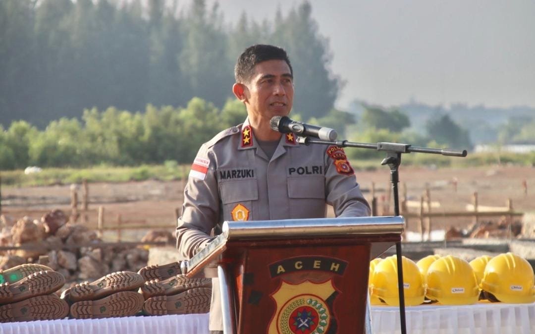 Kapolda Aceh Letakkan Batu Pertama Perumahan Meutuah Residen: Wujudkan Hunian Berbasis Maqashid Syariah   
