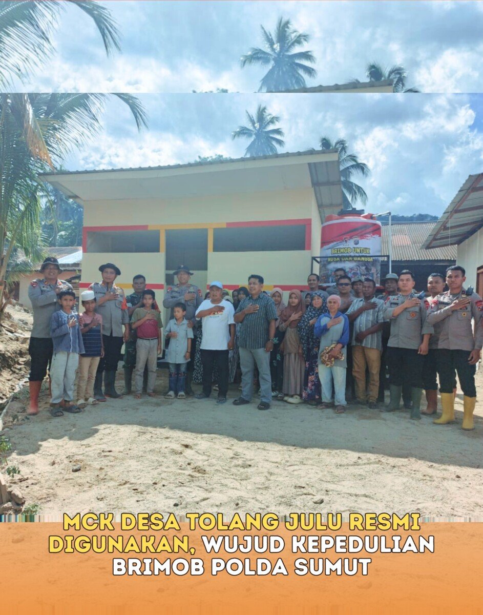 MCK Desa Tolang Julu Resmi Digunakan, Wujud Kepedulian Brimob Polda Sumut