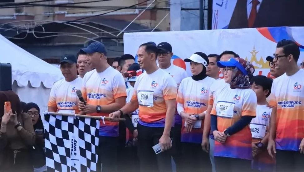 Rayakan HUT ke-60, Kapolda dan Gubernur Lampung Lepas Ribuan Peserta Bank Lampung Run 2026