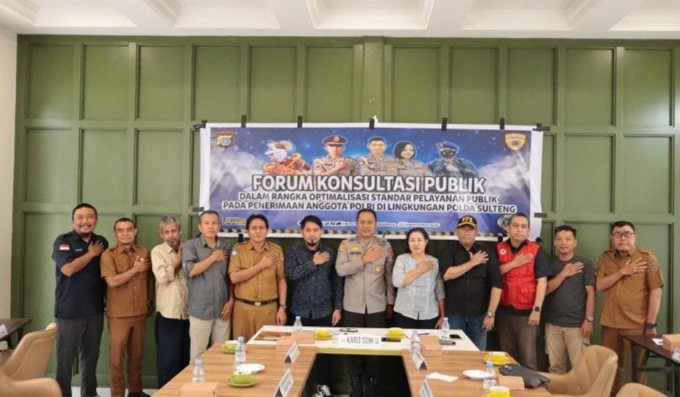 Optimalkan Standar Pelayanan Rekrutmen Polri, Polda Sulteng Gelar Forum Konsultasi Publik