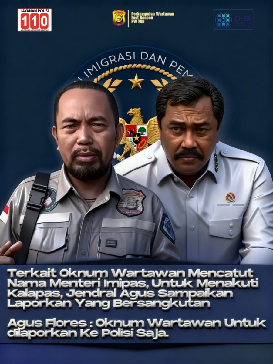 Menteri Imipas Tegaskan Kalapas Jangan Takut Ancaman Oknum Wartawan, Agus Flores: Pemerasan Itu Pidana!