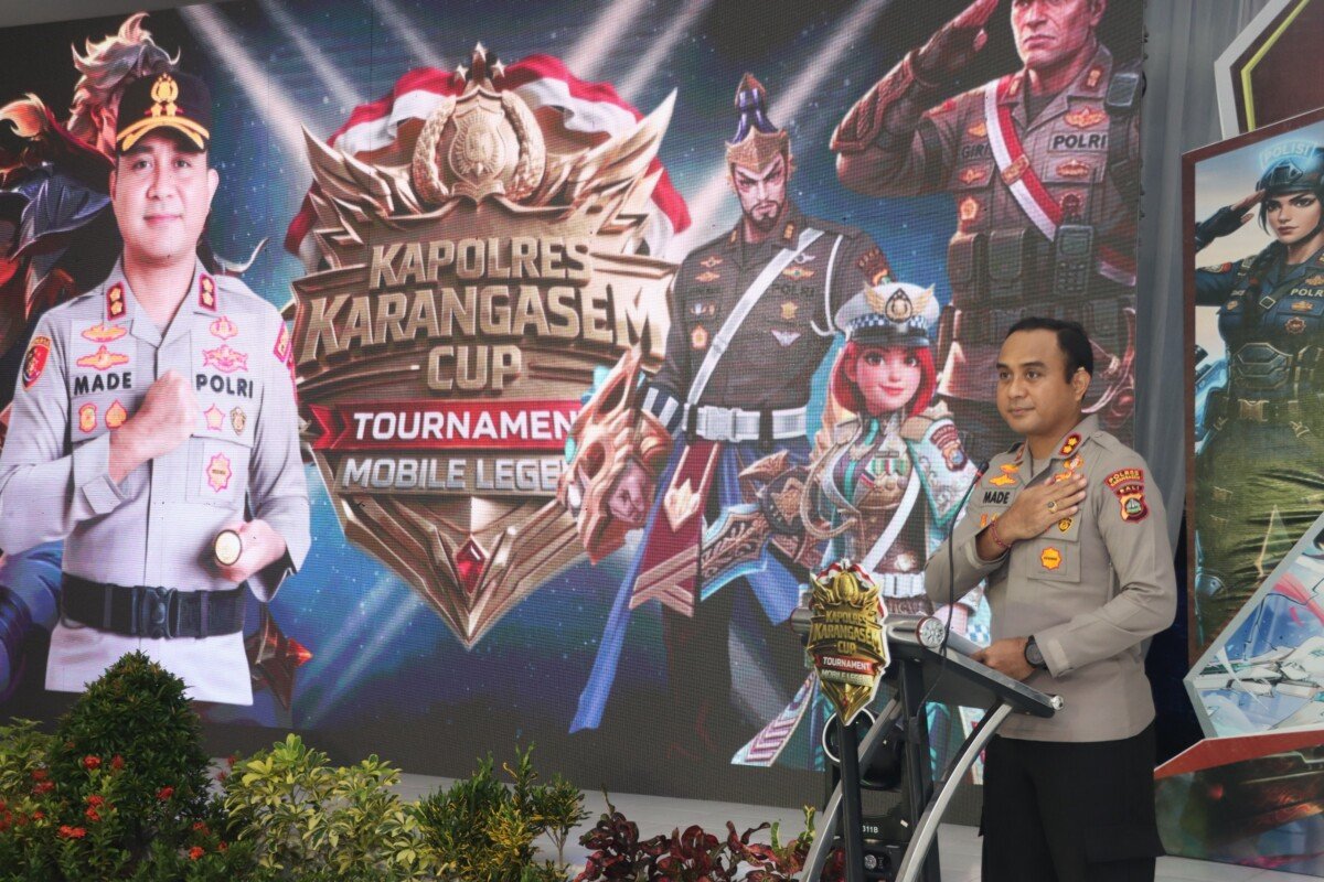 Dekatkan Diri dengan Gen Z, Kapolres Karangasem Buka Turnamen E-Sport “Mobile Legend” Cup 2026