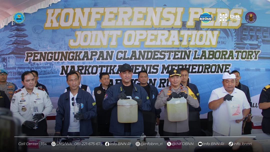 UNGKAP CLANDESTINE LABORATORY DI BALI, ΒΝΝ RI ΑΜΑΝKAN DUA WARGA NEGARA RUSIA
