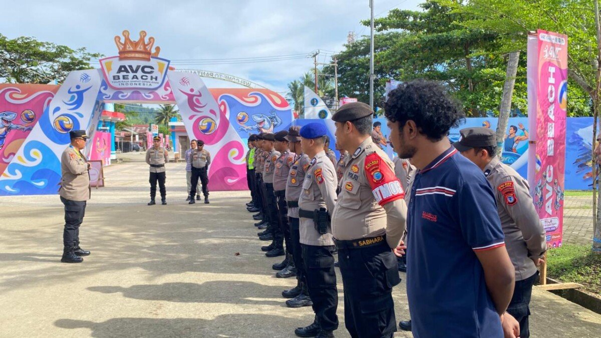 Wakapolres Raja Ampat Pimpin Apel Kesiapan Pengamanan Asian Volleyball Confederation Beach Tour 2026