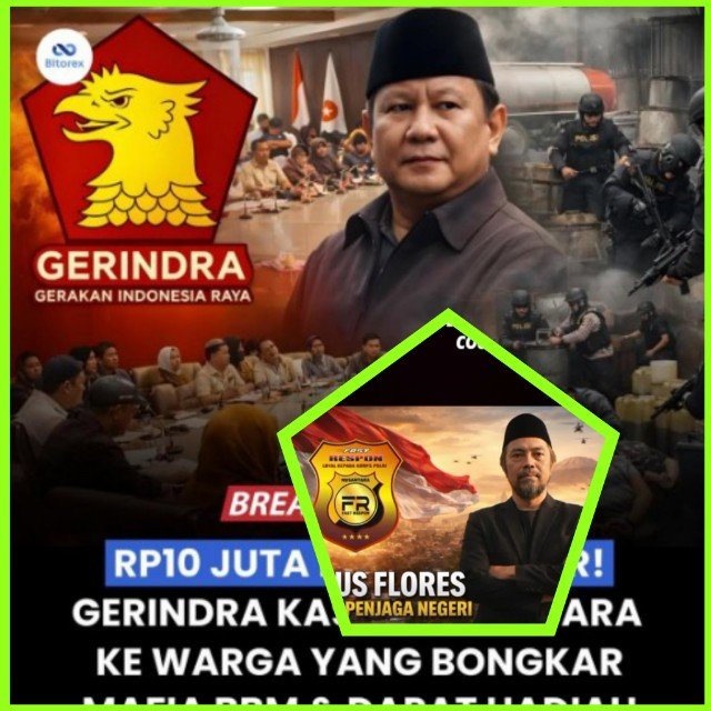 Agus Flores: Mampukah Partai Gerindra , Bayar Wartawan Saya Rp. 1 M, Perhari, Agar Saya Instruksikan
