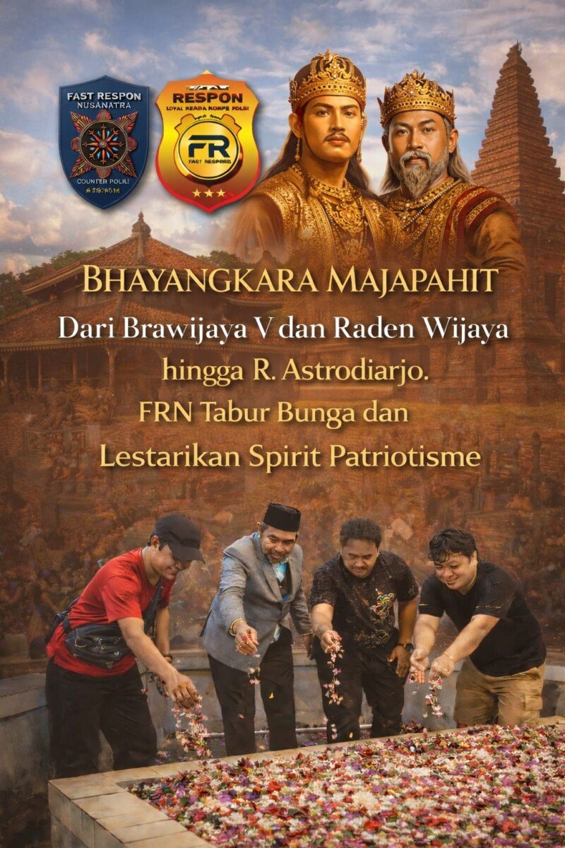 Bhayangkara Majapahit: Dari Brawijaya V dan Raden Wijaya hingga R. Astrodiarjo, FRN Tabur Bunga dan Lestarikan Spirit Patriotisme