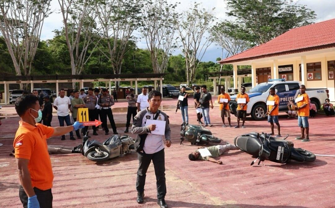 Polda Papua Barat Daya Gelar Rekonstruksi Pembunuhan Berencana di Tambrauw, Pastikan Transparansi Hukum