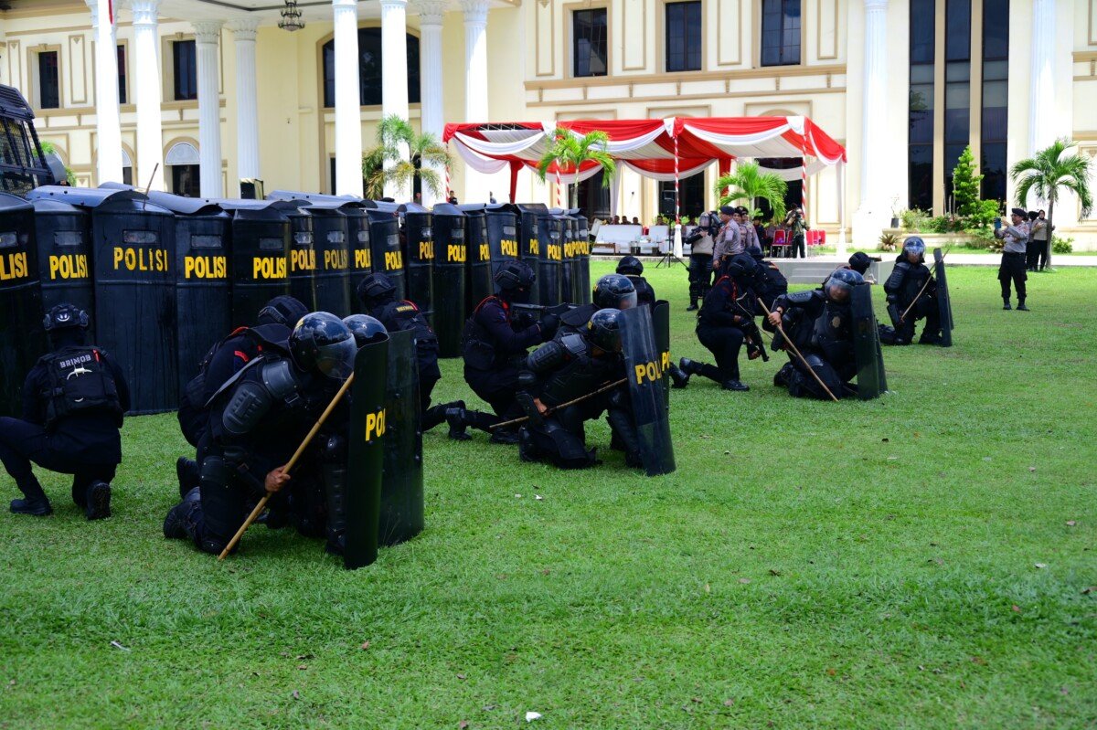 Polda Jambi Gelar Latihan Sispamkota, Antisipasi Dinamika Kamtibmas Jelang Agenda Nasional