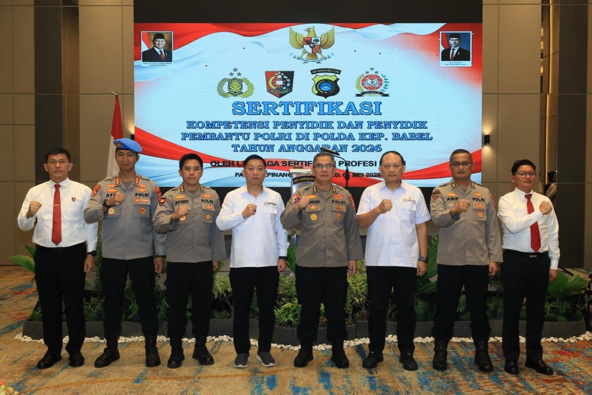 Polda Babel Bersama LSP Lemdiklat Polri Gelar Sertifikasi Kompetensi, Cetak Penyidik yang Profesional dan Berintegritas