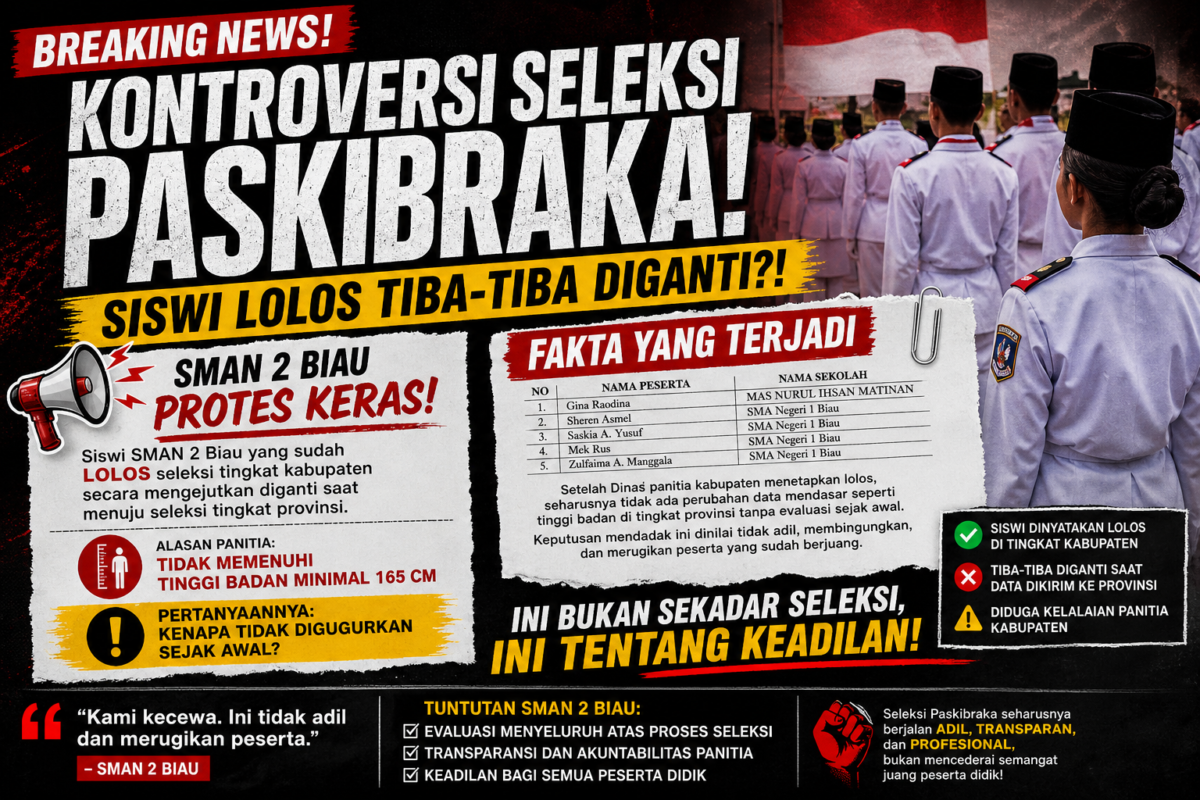 Kisruh Seleksi Paskibraka: Siswi Lolos Kabupaten Dicoret Jelang Provinsi