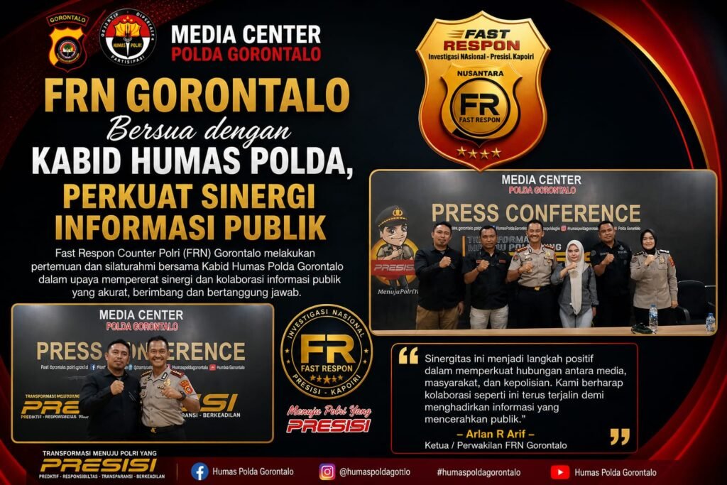 FRN Gorontalo Bersua dengan Kabid Humas Polda, Perkuat Sinergi Informasi Publik