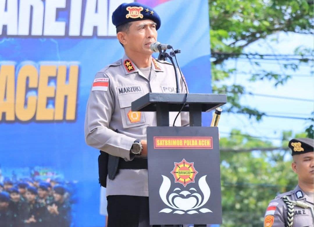 Pimpin Pembaretan 30 Bintara Remaja di Mako Jeulingke, Kapolda Aceh: ‘Jaga Kehormatan Baret Biru Brimob’