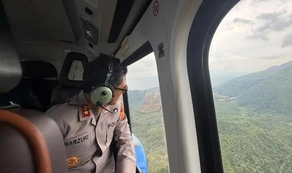 Pantau Karhutla di Wilayah Barsela, Kapolda Aceh dan BPBA Gelar Patroli Udara