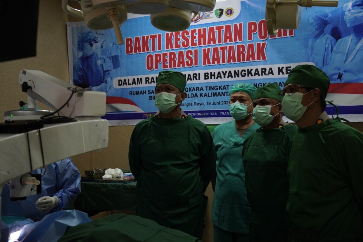 Bakti Kesehatan Hari Bhayangkara ke-80, Polda Kalteng Gelar Operasi Katarak Gratis untuk Masyarakat