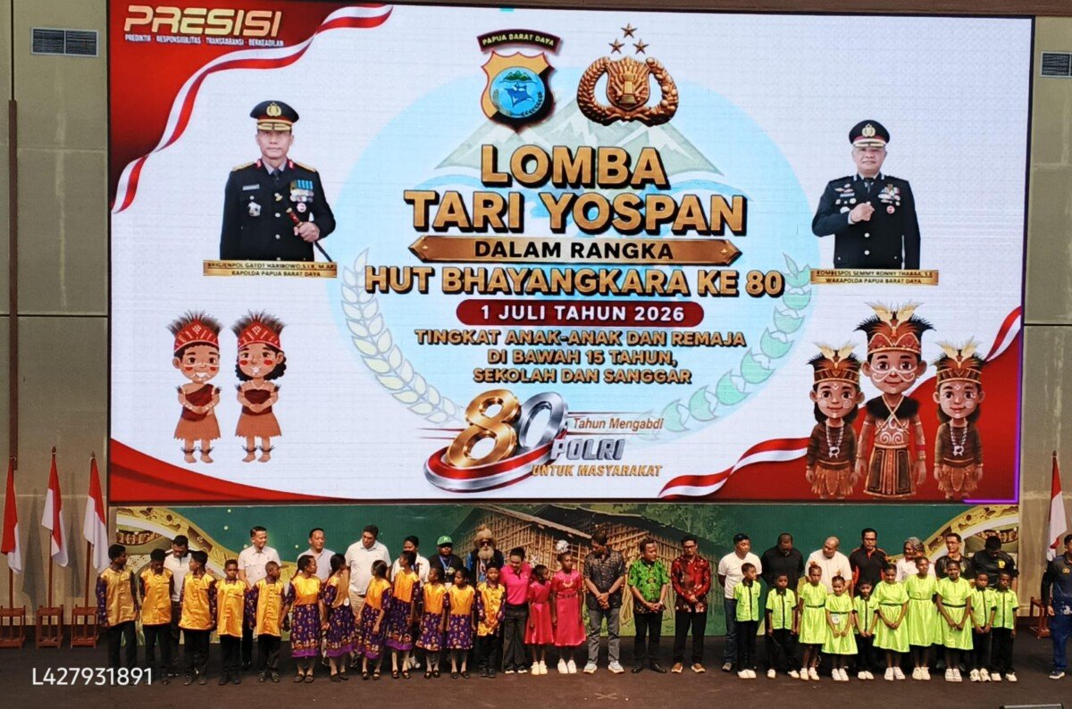 Sabet Juara 3 Lomba Tari Yospan Kapolda Cup, Tim Binaan Polres Raja Ampat Pukau Penonton di Sorong
