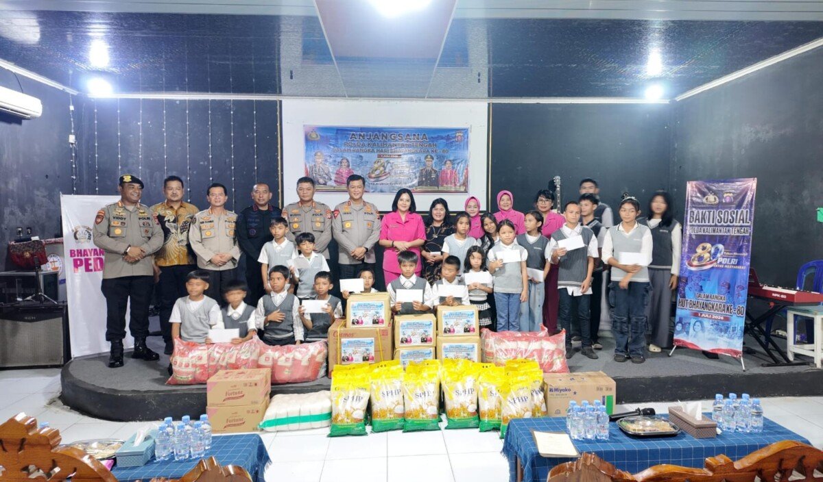 Anjangsana Hari Bhayangkara ke-80 Jadi Momen Pererat Silaturahmi Kapolda Kalteng dengan Purnawirawan Polri dan Anak Panti Asuhan