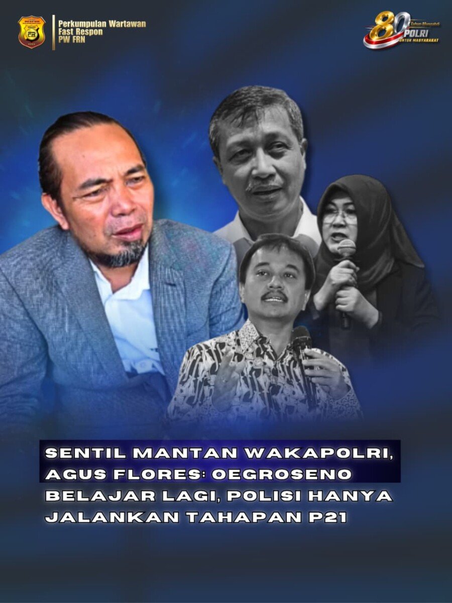 Agus Flores Kritik Pernyataan Eks Wakapolri Oegroseno, Tegaskan P21 Merupakan Kewenangan Kejaksaan