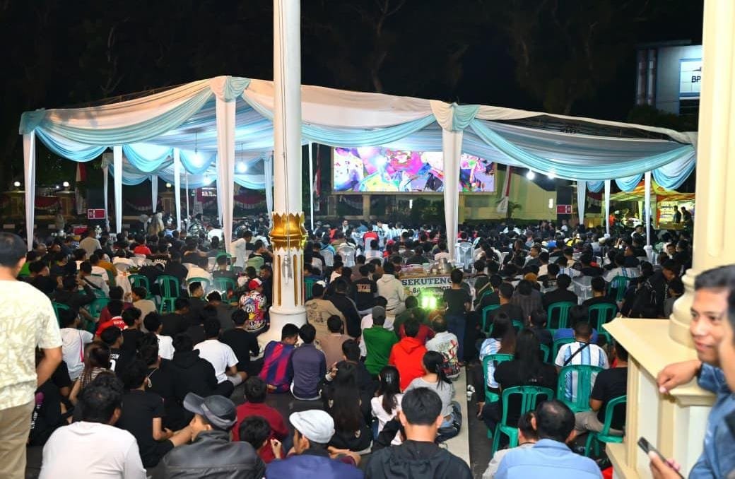 Ribuan Masyarakat Padati Mapolda Jambi, Nobar Final Piala Dunia 2026 Berlangsung Aman dan Meriah