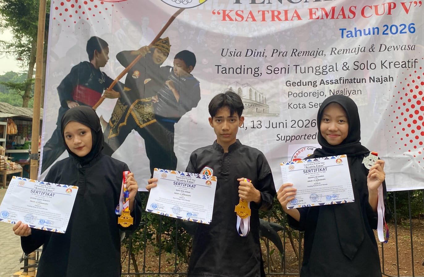 SMAN 12 Semarang Borong Medali di Ksatria Emas Cup V, Tiga Pesilat Bawa Pulang Emas dan Perak!