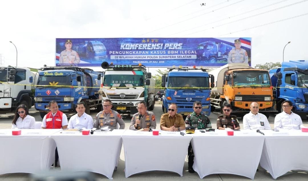 Gempur Mafia Migas, Polda Sumsel Amankan Puluhan Truk dan Jutaan Liter BBM