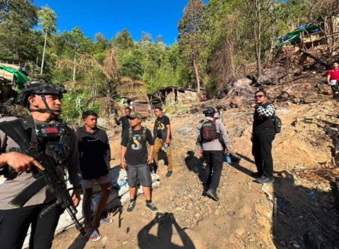 Tindak Tegas PETI, Ditreskrimsus Polda Gorontalo Segel Tambang Emas Ilegal di Bone Bolango