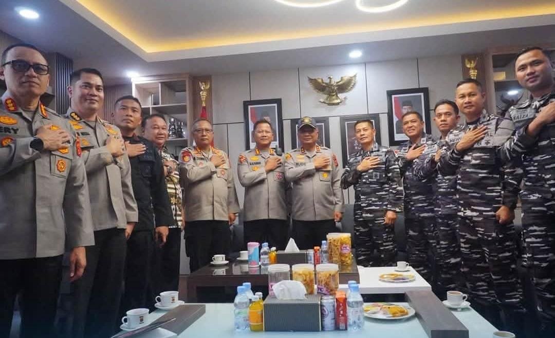 Pererat Silaturahmi, Polda Aceh dan Lanal Sabang Komit Jaga Stabilitas Kamtibmas Maritim