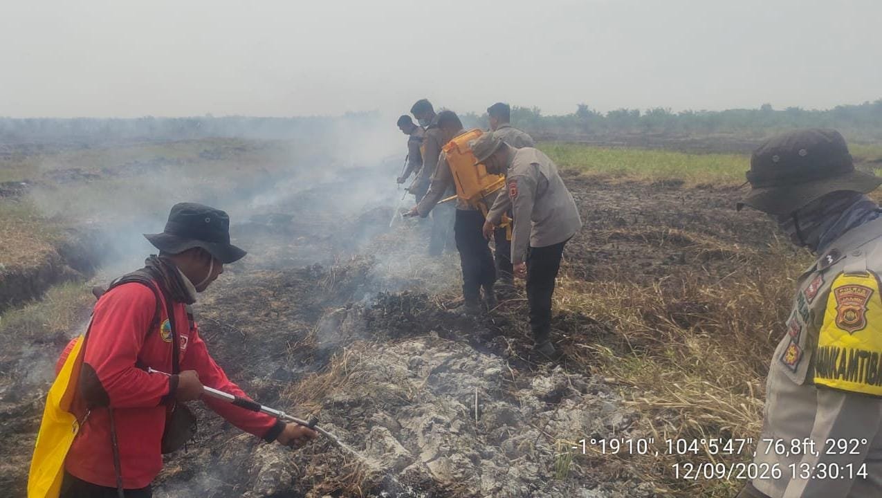 Polda Jambi Cek dan Tangani Karhutla di Sungai Aur, Luas Lahan Terbakar Capai 20 Hektare