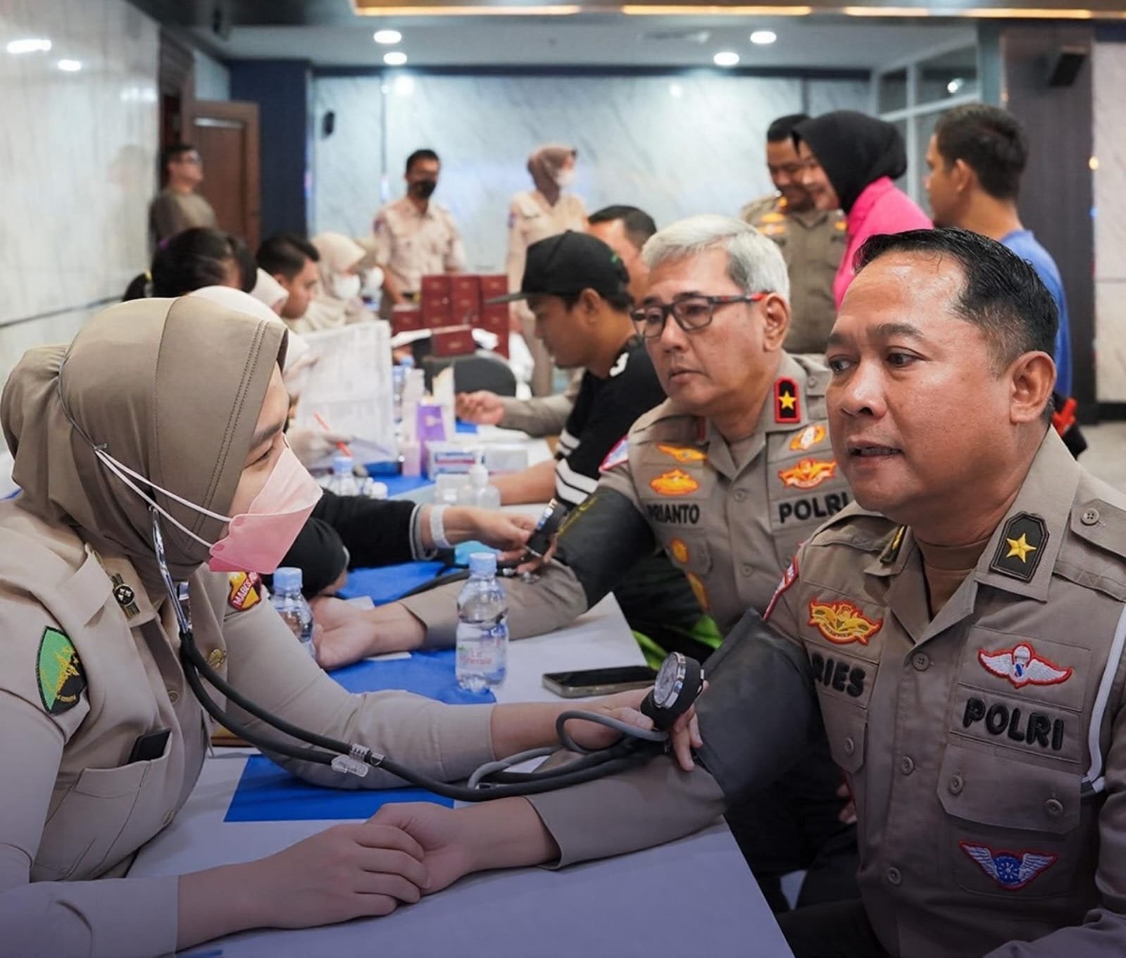 Sambut HUT Lalu Lintas Bhayangkara ke-71, Korlantas Polri Gelar Bakti Kesehatan Bersama TNI, Stakeholder hingga Ojol