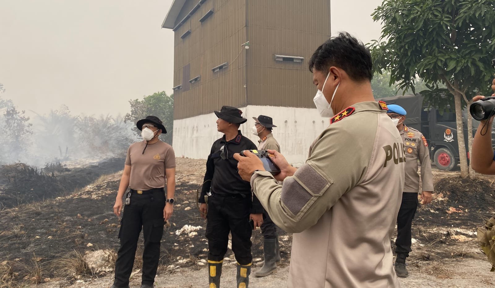 Bersama Kabinda, Kapolda Kalteng Tinjau Penanganan Karhutla di Manduhara