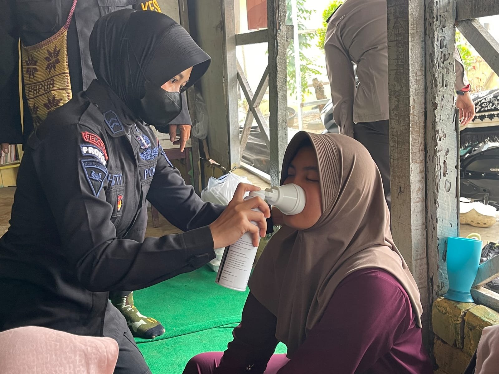 Peduli Dampak Kabut Asap Karhutla, Satbrimob Polda Jambi Salurkan Bantuan ke Panti Asuhan