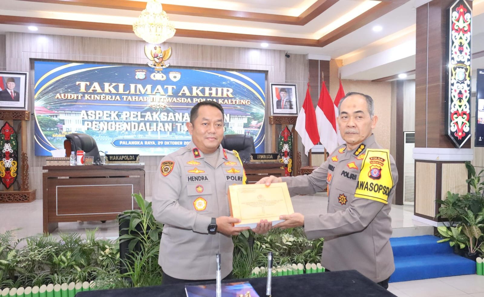 Wakapolda Kalteng Tekankan Tindak Lanjut Substantif Saat Taklimat Akhir Audit Kinerja Itwasda